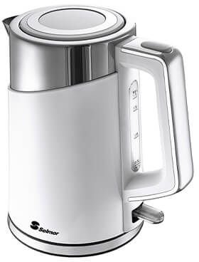 קומקום נירוסטה נשלף 1.7 ליטר Selmor SE-499 צבע לבן