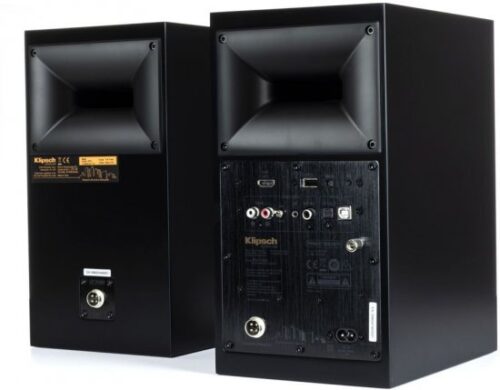 זוג רמקולים מדפיים מוגברים אלחוטיים Klipsch The Fives - צבע שחור