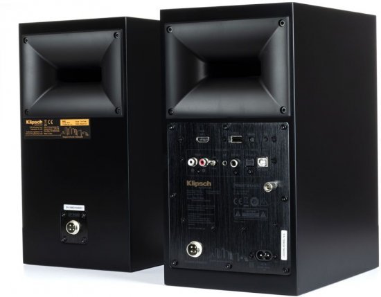 זוג רמקולים מדפיים מוגברים אלחוטיים Klipsch The Fives - צבע שחור