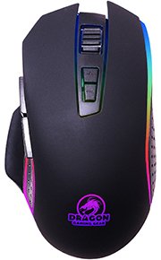עכבר גיימינג חוטי Dragon Metallic RGB GPDRA-RGB9 - צבע שחור