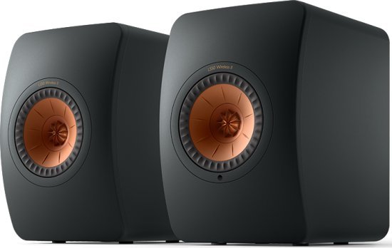 זוג רמקולים מדפיים אלחוטיים KEF LS50 Wireless II - צבע שחור