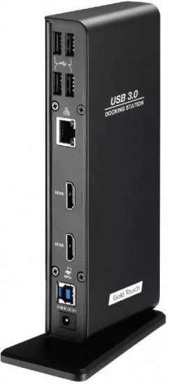 תחנת עגינה אוניברסלית Gold Touch USB 3.0 2xHDMI UDS-2H