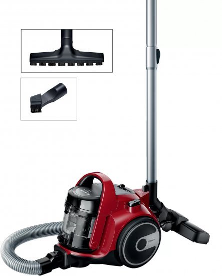 שואב אבק ללא שקית Bosch Serie 2 BGC05AAA2 700W - צבע אדום - שנתיים אחריות יבואן רשמי BSH