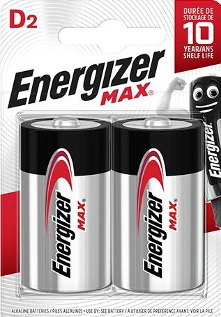 135457_b_1.jpg 2 סוללות Energizer Max Alkaline Battery D2 D-LR20 Pack