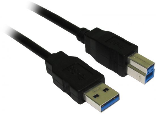 כבל מחיבור USB 3.0 A לחיבור B באורך 3 מטרים