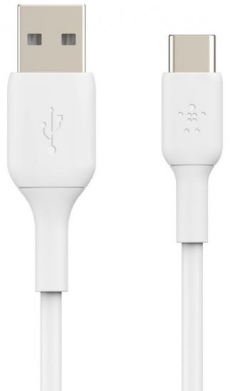 כבל USB-A ל-USB Type-C באורך מטר Belkin Boost - צבע לבן