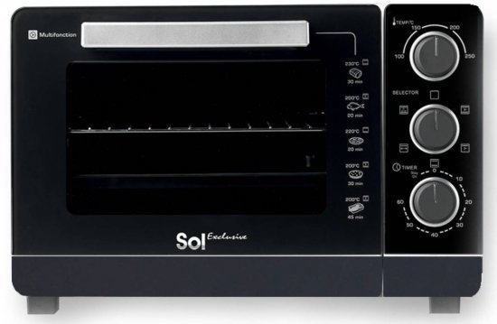 טוסטר אובן 43 ליטר Sol GL-1043L-Black 2100W - צבע שחור