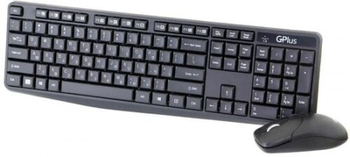 סט מקלדת ועכבר אלחוטיים GPlus KM-008B H.E 2.4GHz - צבע שחור