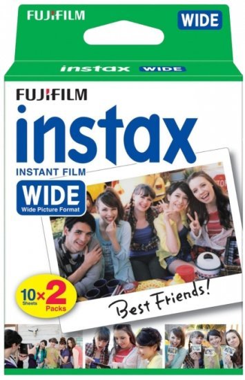 158070_b_1.jpg זוג מארזי 10 סרטי צילום Fujifilm instax Wide White למצלמות אינסטנט Fujifilm instax Wide