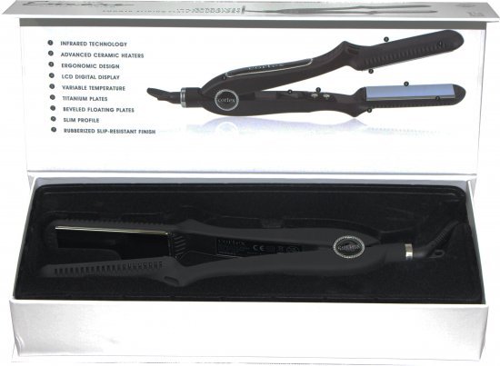 מחליק שיער דיגיטלי מקצועי Cortex Professional Encore - צבע שחור