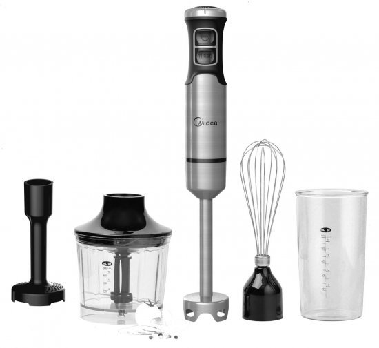 בלנדר מוט נירוסטה 1000W כולל אביזרים נלווים Midea MJ-BH1001W