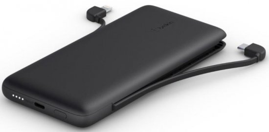 סוללת גיבוי ניידת Belkin Boost Charge Plus 10000mAh USB Type-C / Lightning- צבע שחור