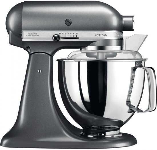 מיקסר שולחני עם 2 קערות נירוסטה 4.8 ליטר / 3 ליטר KitchenAid Artisan 5KSM175PSEMS - צבע פנינה כסופה - אחריות יבואן רשמי ניופאן