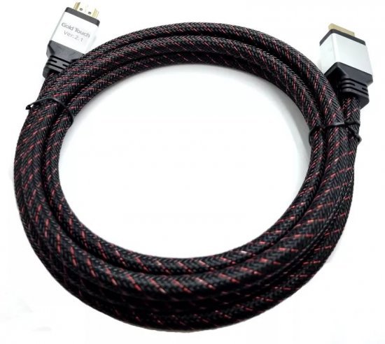 כבל HDMI לחיבור 2.1Ver FHD HDR 8K@60Hz / 4K@120Hz HDMI באורך 0.5 מטר מבית Gold Touch