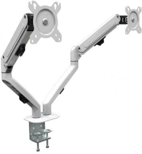 זרוע שולחנית ל- 2 מסכים בגודל ''17-''27 אינץ' AR-220D-W מבית Gold Touch - צבע לבן