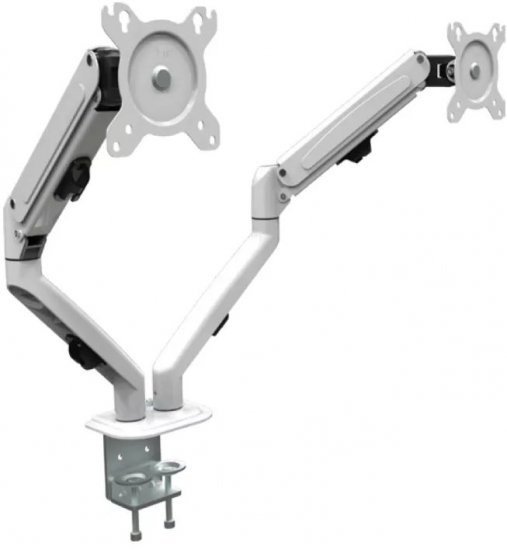 זרוע שולחנית ל- 2 מסכים בגודל ''17-''27 אינץ' AR-220D-W מבית Gold Touch - צבע לבן