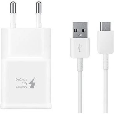 מטען קיר מהיר Samsung Fast Travel Charger 15W + כבל USB Type-A ל- Type-C באורך 1.5 מטר - צבע לבן