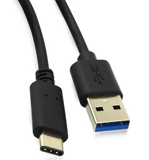 כבל סנכרון וטעינה מחיבור USB 3.0 Type-A לחיבור USB 3.0 Type-C באורך 2 מטר Gold Touch צבע שחור