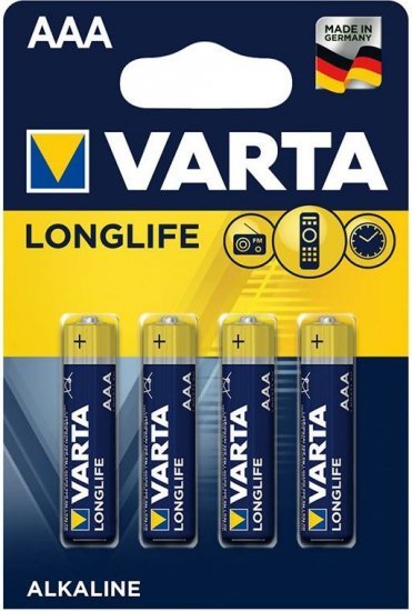 4 סוללות Varta Alkaline AAA LR03