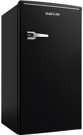 מקרר משרדי 90 ליטר Gold Line RETRO Mini Fridge BC-140B - צבע שחור