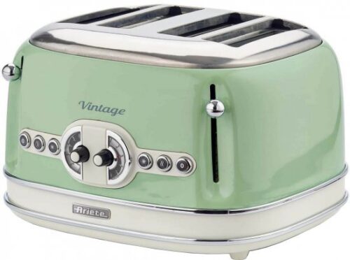 189310_b_1.jpg מצנם קופץ 4 פרוסות Ariete Vintage 0156 1600W - צבע קרם / ירוק