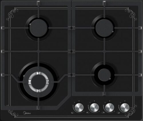 כיריים גז 4 להבות בישול Midea 60GJ084 - צבע שחור