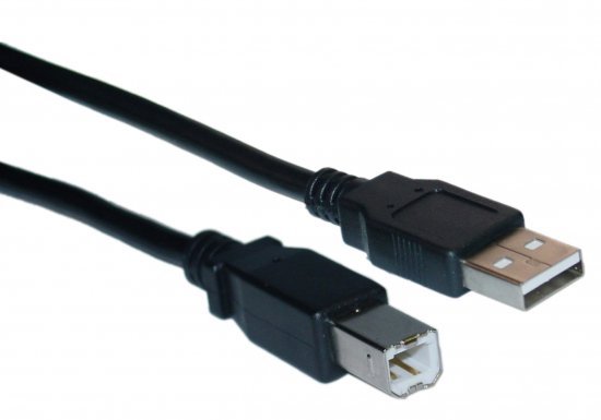כבל מחיבור USB 2.0 A זכר לחיבור B זכר באורך 5 מטרים
