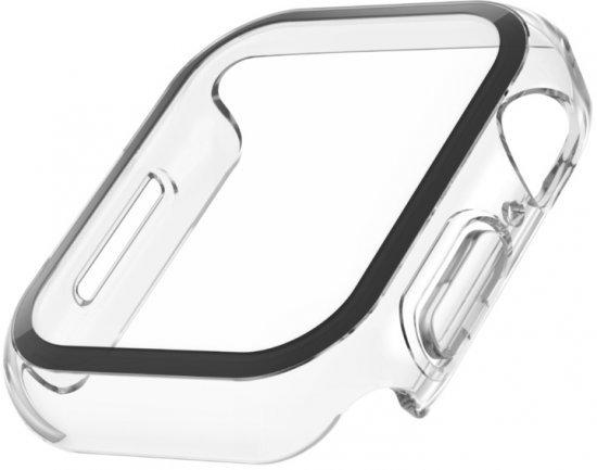 כיסוי שקוף מפלסטיק וזכוכית ל- Belkin ScreenForce Apple Watch 7/8 / 9 41mm - צבע שקוף