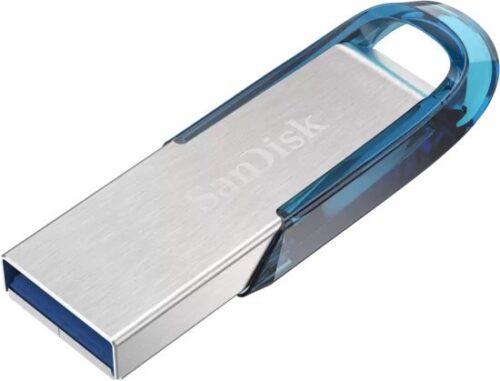 215572_b_1.jpg זיכרון נייד SanDisk Ultra Flair USB 3.0 - דגם SDCZ73-128G-G46B - נפח 128GB - צבע Tropical Blue