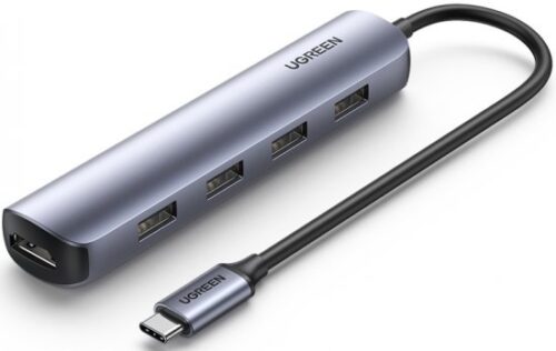 מתאם HDMI עם 4 כניסות USB-A בחיבור Type C מבית UGREEN