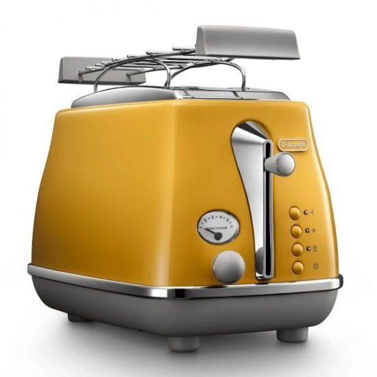 מצנם קופץ 2 פרוסות Delonghi Icona CTOC2103 900W צבע צהוב
