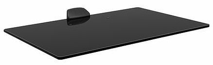 מדף זכוכית למכשירי אודיו וידיאו מבית Barkan - צבע שחור