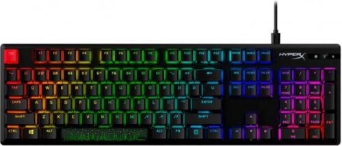 מקלדת גיימינג מכנית HyperX ALLOY Origins PBT RGB - HyperX Red Linear Switch - עברית / אנגלית