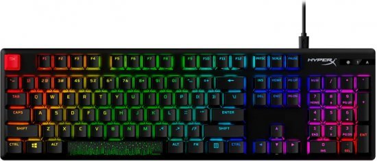 מקלדת גיימינג מכנית HyperX ALLOY Origins PBT RGB - HyperX Red Linear Switch - עברית / אנגלית