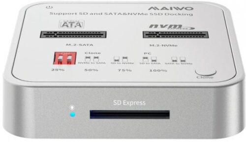 227842_b_1.jpg תחנת עגינה לכוננים Maiwo Type C To NvMe M2 2Bays Docking Station With Clone K3016CL