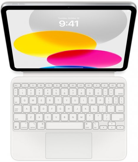 230639_b_1.jpg כיסוי מקלדת Apple Magic Keyboard Folio ל- Apple iPad 10.9 Inch 2022 / iPad 11 Inch (A16) 2025 בעברית - צבע White