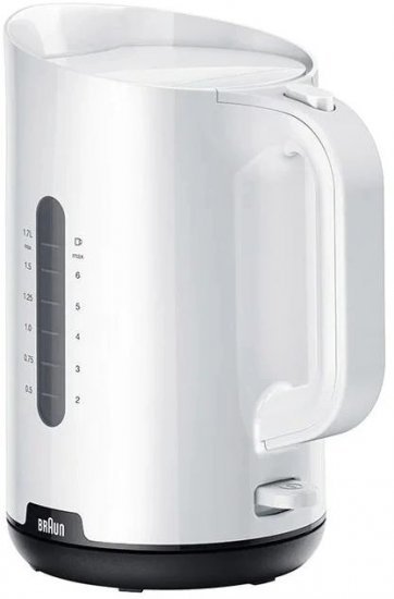 קומקום חשמלי 1.7 ליטר Braun WK1100WH Breakfast 1 2200W - צבע לבן