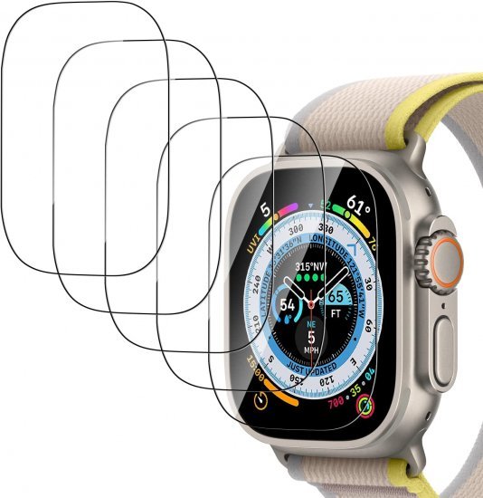 מגן מסך TPU ל- Apple Watch Ultra 49mm - שקוף - 2 יחידות