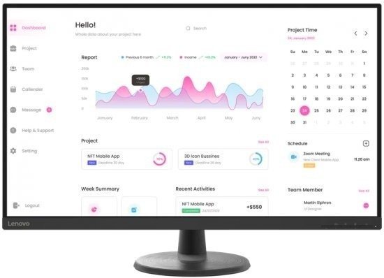 מסך מחשב Lenovo D32-40 FHD VA LED 31.5" 66FCGAC2IS