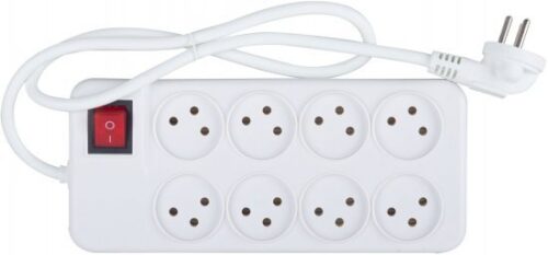 235985_b_1.jpg מפצל ביתי 2x4 שקעים 1 מטר עם מפסק Saco