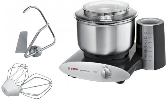 מיקסר משולב אביזרים 6.2 ליטר Bosch MUM6N20A1 - צבע שחור / אפור - שנתיים אחריות יבואן רשמי BSH