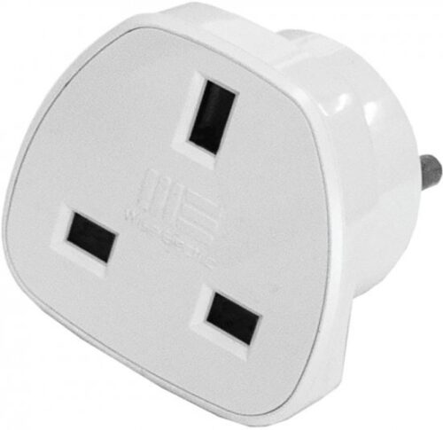 238662_b_1.jpg מתאם קבוע מתקע בריטי לתקע ישראלי תלת פיני Wise Electric DPA-6 - צבע לבן