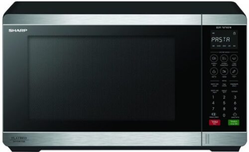 מיקרוגל דיגיטלי 32 ליטר SPACE MAX 1200W שטוח ללא צלחת Sharp R-327FH(S) צבע נירוסטה