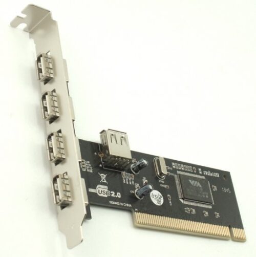 כרטיס PCI עם 5 חיבורי Gold Touch USB 2.0