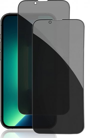 247336_b_1.jpg מגן מסך פרטיות מזכוכית ל- Apple iPhone 16e / iPhone 14 / iPhone 13 / iPhone 13 Pro