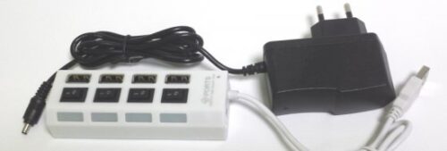 25250_b_1.jpg מפצל USB 2.0 עם ספק כח Gold Touch 4-Port Hub