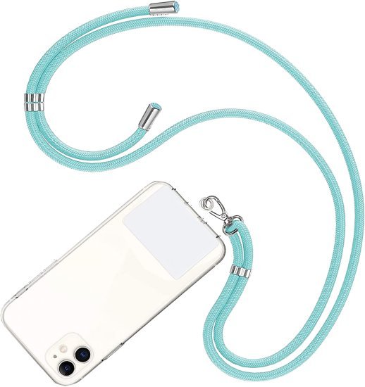 252851_b_1.jpg שרוך שרשרת לסמארטפון עם כרטיס חיבור - כחול