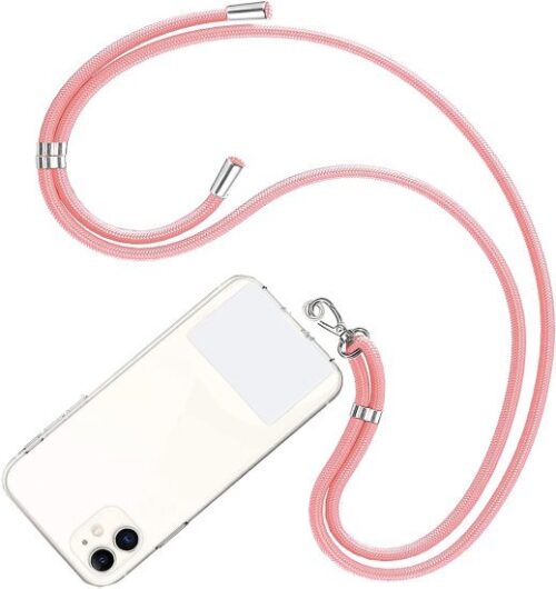 252852_b_1.jpg שרוך שרשרת לסמארטפון עם כרטיס חיבור - ורוד
