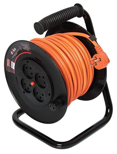 תוף מאריך 25 מטר 3X1.5 מ''מ 4 שקעים ישראליים Deko DCR25