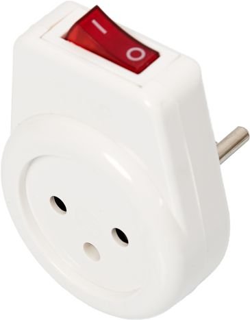 257007_b_1.jpg מתאם שקע לתקע ישראלי + מפסק Deko DSS-1